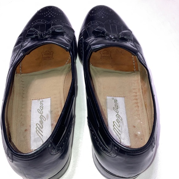 Mezlan‎ Antonio Black Leather Shoes Mens Size 9.5M Tassel  Loafers Wingtip main image 10